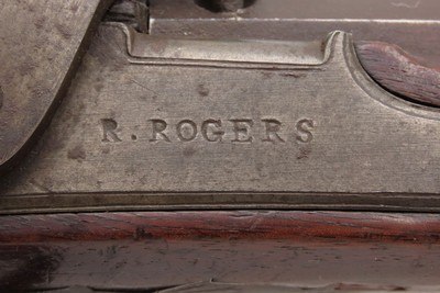 c1830s-40s R. ROGERS Rare PILL-PRIMED Antique TRANSITIONAL Utica, NY Pistol Also known as the “PILLOCK” Firing System - Image 7 of 18