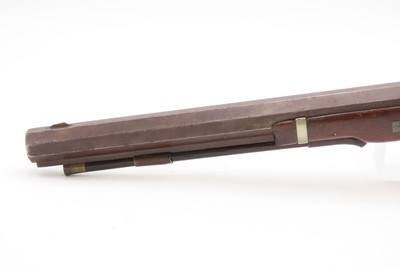 c1830s-40s R. ROGERS Rare PILL-PRIMED Antique TRANSITIONAL Utica, NY Pistol Also known as the “PILLOCK” Firing System - Image 18 of 18