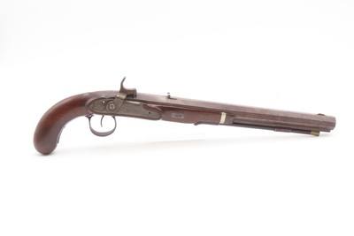 c1830s-40s R. ROGERS Rare PILL-PRIMED Antique TRANSITIONAL Utica, NY Pistol Also known as the “PILLOCK” Firing System - Image 2 of 18