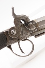 ENGRAVED Antique British RICHARDSON Boxlock Percussion SELF DEFENSE Pistol“LIVERPOOL” 1840s SIDEHAMMER Coat/Pocket Pistol - Image 21 of 25