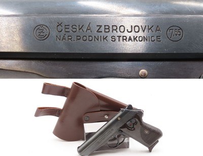 CZECH CZ Model 50 SEMI-AUTO 7.65mm .32 ACP Pistol C&R w/HOLSTER & EXTRA MAG SELF DEFENSE GUN Made in STRAKONICE, CZECHOSLOVAKIA - Image 1 of 20