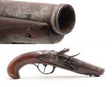 Antique Late 1700s EUROPEAN .54 FLINTLOCK Self Defense MANSTOPPER Pistol18th Century GENTLEMAN’S HOLSTER/COAT POCKET Pistol - Image 1 of 16