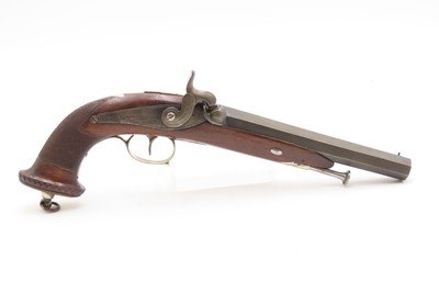 ENGRAVED Antique BELGIAN French Style Large Bore “MANSTOPPER” Perc. PistolMid-19th Century SELF DEFENSE Single Shot Pistol - Image 2 of 18