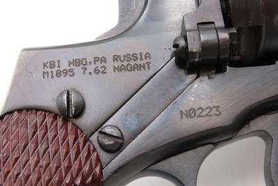 RUSSIAN WW II Era NAGANT M1895 TULA Arsenal 7.62 DA Revolver HOLSTER & BOXWORLD WAR II Handgun Made in 1938 w/MATCHING BOX - Image 11 of 25