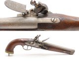 DUTCH/BELGIAN Antique SEA SERVICE .69 FLINTLOCK Military NAVAL Pistol DELFT .69 Caliber Naval Pistol Made Circa 1830s in Liege - Image 1 of 16