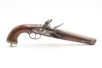 DUTCH/BELGIAN Antique SEA SERVICE .69 FLINTLOCK Military NAVAL Pistol DELFT .69 Caliber Naval Pistol Made Circa 1830s in Liege - Image 2 of 16