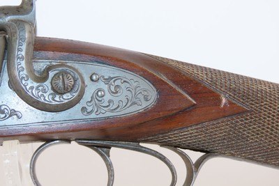 FACTORY ENGRAVED Antique ONION & WHEELOCK Double Barrel PERCUSSION ShotgunDesirable NEW YORK RETAILER 12 Gauge SIDE x SIDE - Image 9 of 21