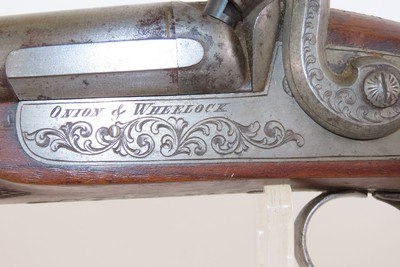 FACTORY ENGRAVED Antique ONION & WHEELOCK Double Barrel PERCUSSION ShotgunDesirable NEW YORK RETAILER 12 Gauge SIDE x SIDE - Image 8 of 21