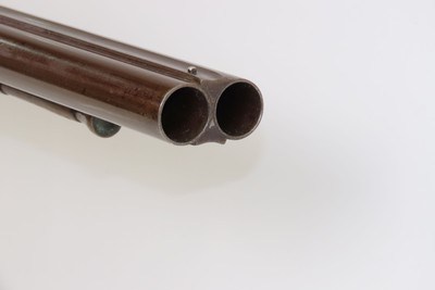 ENGRAVED Antique I. HOLLIS & SONS 10 Gauge Percussion DOUBLE BARREL Shotgun LONDON MADE Longarm from the mid-19th Century - Image 24 of 24