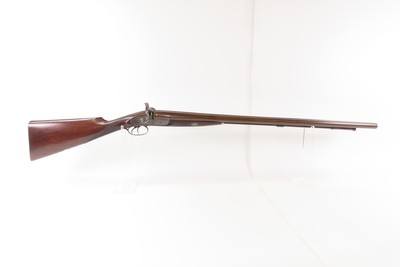 ENGRAVED Antique I. HOLLIS & SONS 10 Gauge Percussion DOUBLE BARREL Shotgun LONDON MADE Longarm from the mid-19th Century - Image 19 of 24