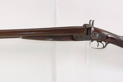 ENGRAVED Antique I. HOLLIS & SONS 10 Gauge Percussion DOUBLE BARREL Shotgun LONDON MADE Longarm from the mid-19th Century - Image 4 of 24