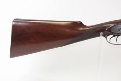 ENGRAVED Antique I. HOLLIS & SONS 10 Gauge Percussion DOUBLE BARREL Shotgun LONDON MADE Longarm from the mid-19th Century - Image 20 of 24