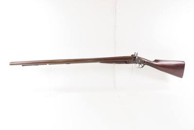 ENGRAVED Antique I. HOLLIS & SONS 10 Gauge Percussion DOUBLE BARREL Shotgun LONDON MADE Longarm from the mid-19th Century - Image 2 of 24