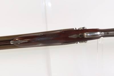 ENGRAVED Antique I. HOLLIS & SONS 10 Gauge Percussion DOUBLE BARREL Shotgun LONDON MADE Longarm from the mid-19th Century - Image 12 of 24
