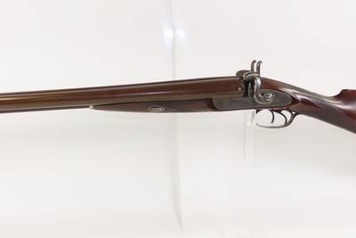 ENGRAVED Antique I. HOLLIS & SONS 10 Gauge Percussion DOUBLE BARREL Shotgun LONDON MADE Longarm from the mid-19th Century - Image 9 of 24