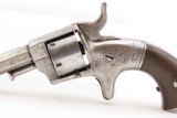 SCARCE Factory Engraved CIVIL WAR Antique BACON MFG. .22 RF POCKET Revolver PATENT INFRINGEMENT Handgun w/SWING OUT CYLINDER - Image 4 of 16