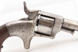 SCARCE Factory Engraved CIVIL WAR Antique BACON MFG. .22 RF POCKET Revolver PATENT INFRINGEMENT Handgun w/SWING OUT CYLINDER - Image 15 of 16