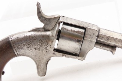 SCARCE Factory Engraved CIVIL WAR Antique BACON MFG. .22 RF POCKET Revolver PATENT INFRINGEMENT Handgun w/SWING OUT CYLINDER - Image 15 of 16