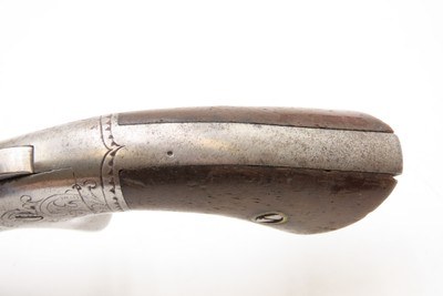 SCARCE Factory Engraved CIVIL WAR Antique BACON MFG. .22 RF POCKET Revolver PATENT INFRINGEMENT Handgun w/SWING OUT CYLINDER - Image 6 of 16