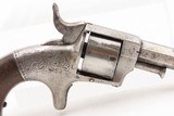 SCARCE Factory Engraved CIVIL WAR Antique BACON MFG. .22 RF POCKET Revolver PATENT INFRINGEMENT Handgun w/SWING OUT CYLINDER - Image 15 of 16