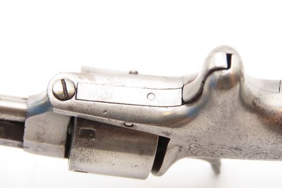 SCARCE Factory Engraved CIVIL WAR Antique BACON MFG. .22 RF POCKET Revolver PATENT INFRINGEMENT Handgun w/SWING OUT CYLINDER - Image 11 of 16