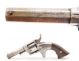 SCARCE Factory Engraved CIVIL WAR Antique BACON MFG. .22 RF POCKET Revolver PATENT INFRINGEMENT Handgun w/SWING OUT CYLINDER