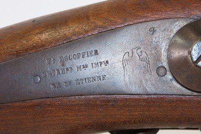 Antique French Military FELIX ESCOFFIER Percussion .69 ARTILLERY CarbineScarce FRENCH MILITARY RIFLE with BAYONET LUG - Image 6 of 17