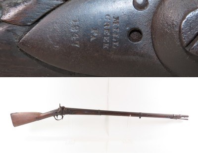 CIVIL WAR Antique D. NIPPES U.S. Contract M1840 .70 CONVERSION MusketMEXICAN-AMERICAN WAR; 1 of 5,100 NIPPES Model 1840s - Image 1 of 20