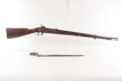 Antique CIVIL WAR Era European PERCUSSION Full Stock Military Rifle BAYONET “Crown/I” Proofed .54 Caliber Longarm - Image 24 of 25