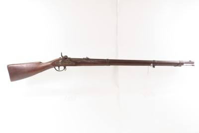 Antique CIVIL WAR Era European PERCUSSION Full Stock Military Rifle BAYONET “Crown/I” Proofed .54 Caliber Longarm - Image 2 of 21
