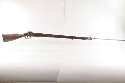 Antique CIVIL WAR Era European PERCUSSION Full Stock Military Rifle BAYONET “Crown/I” Proofed .54 Caliber Longarm - Image 22 of 25