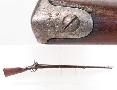 CIVIL WAR Era Antique FRENCH M1822 .69 Percussion Conversion RIFLED MUSKET1840 Dated French Army LINE INFANTRY Musket - Image 1 of 20