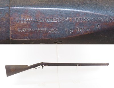 WILLIAM BRIGGS Antique ALL METAL Underhammer 14 Gauge Percussion SHOTGUN CIVIL WAR ERA with “V/P/Eagle Head” Barrel Proofs - Image 1 of 18