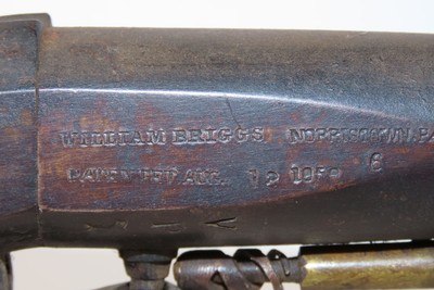 WILLIAM BRIGGS Antique ALL METAL Underhammer 14 Gauge Percussion SHOTGUN CIVIL WAR ERA with “V/P/Eagle Head” Barrel Proofs - Image 6 of 18