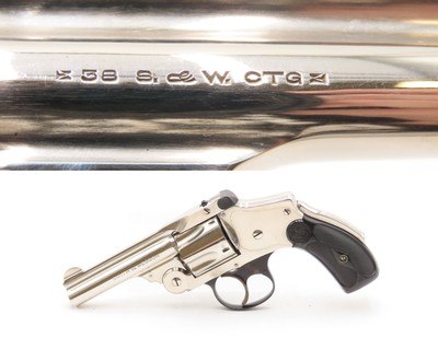 SMITH & WESSON .38 Safety Hammerless SELF DEFENSE Handgun C&RS&W CONCEAL & CARRY Revolver NICE NICKEL FINISH - Image 1 of 21
