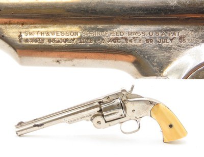 Antique U.S. SMITH & WESSON 2nd Model SCHOFIELD SA Revolver w/IVORY GRIPSOne of 5,934 Second Models Manufactured c. 1876-77 - Image 1 of 18