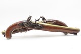 BRACE of REVOLUTIONARY WAR Era Brass Barrel JOVER & SON Flintlock Pistols - Image 2 of 25