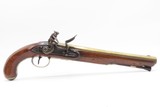 BRACE of REVOLUTIONARY WAR Era Brass Barrel JOVER & SON Flintlock Pistols - Image 3 of 25