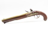 BRACE of REVOLUTIONARY WAR Era Brass Barrel JOVER & SON Flintlock Pistols - Image 12 of 25