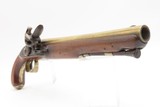 BRACE of REVOLUTIONARY WAR Era Brass Barrel JOVER & SON Flintlock Pistols - Image 15 of 25
