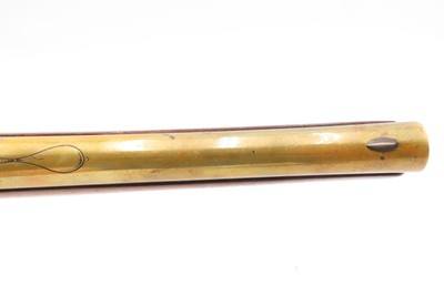 BRACE of REVOLUTIONARY WAR Era Brass Barrel JOVER & SON Flintlock Pistols - Image 9 of 25