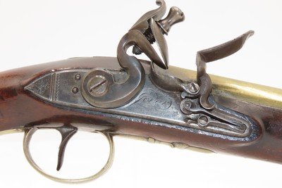 BRACE of REVOLUTIONARY WAR Era Brass Barrel JOVER & SON Flintlock Pistols - Image 20 of 25