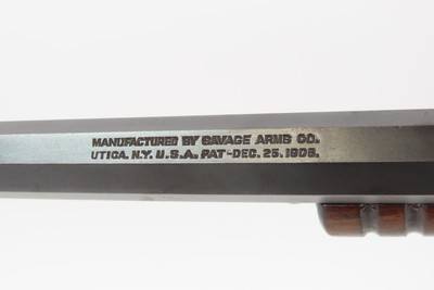 FINE Factory Engraved Model 1903 SAVAGE ARMS .22 RF Slide Action Rifle C&REARLY 20th Century .22 Caliber S, L, LR Rifle - Image 10 of 25