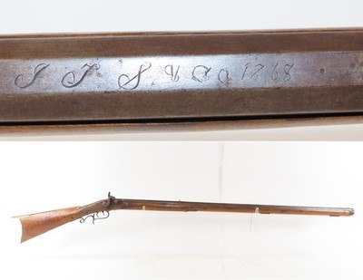 c1860s Antique Full-Stock .34 Percussion Kentucky LONG RIFLE - Image 1 of 19