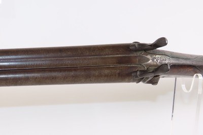 HEIDELBERG German Antique F BAUERNFEIND SxS PINFIRE SHOTGUN 19th C 16 Gauge With GAME SCENE ENGRAVINGS - Image 14 of 23