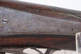 HEIDELBERG German Antique F BAUERNFEIND SxS PINFIRE SHOTGUN 19th C 16 Gauge With GAME SCENE ENGRAVINGS - Image 7 of 23