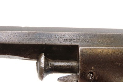 RARE CIVIL WAR Antique ALLEN & WHEELOCK Center Hammer LIPFIRE NAVY Revolver 1 of 250 .36 Cal. LIPFIRE Revolvers Made circa 1861 - Image 6 of 18
