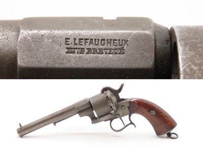 Mid-1800s BELGIAN Antique LEFAUCHEUX Patent Single Action PINFIRE RevolverAs Used by the South During the American Civil War - Image 1 of 21