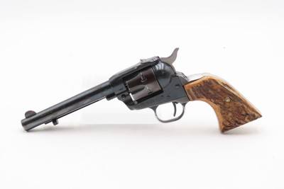 Flat Gate RUGER SINGLE SIX Revolver C&R w/TRANSFER BAR Conversion & HOLSTER Predecessor to the “NEW MODEL” Single Six - Image 5 of 22