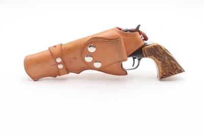 Flat Gate RUGER SINGLE SIX Revolver C&R w/TRANSFER BAR Conversion & HOLSTER Predecessor to the “NEW MODEL” Single Six - Image 4 of 22